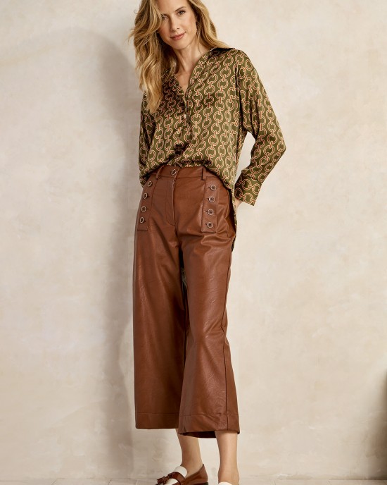 Figaro Fashion Παντελόνι Ζιπ Κιλότ Παντελόνια/ Φόρμες