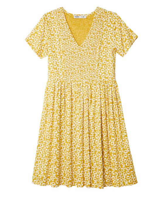 Md'm κοντομάνικο κίτρινο φόρεμα  Φορέματα